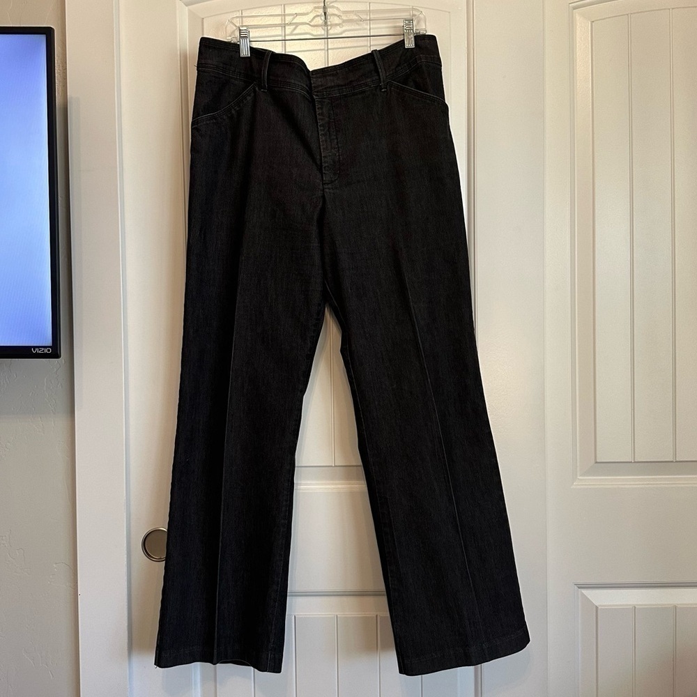 PLUS WIDE LEG Natural Fit Just Below Waist denim jeans trousers pants women's 18